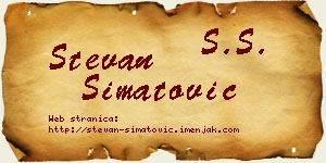 Stevan Simatović vizit kartica